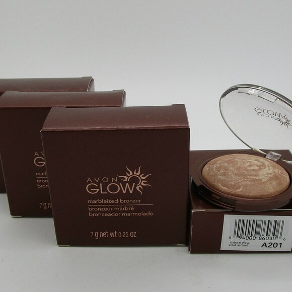 AVON Glow Marbleized Bronzer NATURAL GLOW A201 - Lot of 4